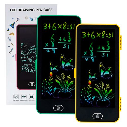 Cartuchera Para Lapices Con Pantalla Lcd Para Tomar Notas Rojo